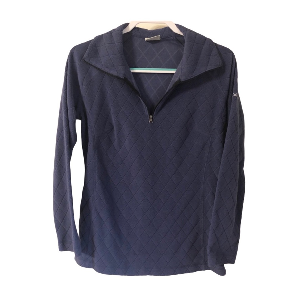 Columbia Blue Quilted 1/4 Zip Pullover - Picture 1 of 6